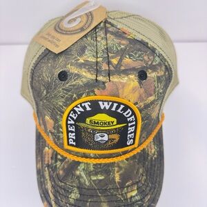 Smokey Bear Camo Hat with Orange Detail
